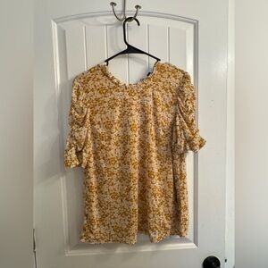 Sara Michelle Yellow Floral Top